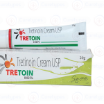 Retin-A cream, containing tretinoin for acne and skin care.