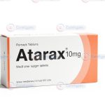 Atarax (Hydroxyzine) tablets for anxiety and allergy relief.