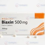 Biaxin (Clarithromycin) tablets for bacterial infection treatment.