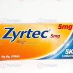 Zyrtec (Cetirizine) tablets for allergy relief.