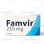 Box of Famvir (Famciclovir) tablets used for antiviral treatment.