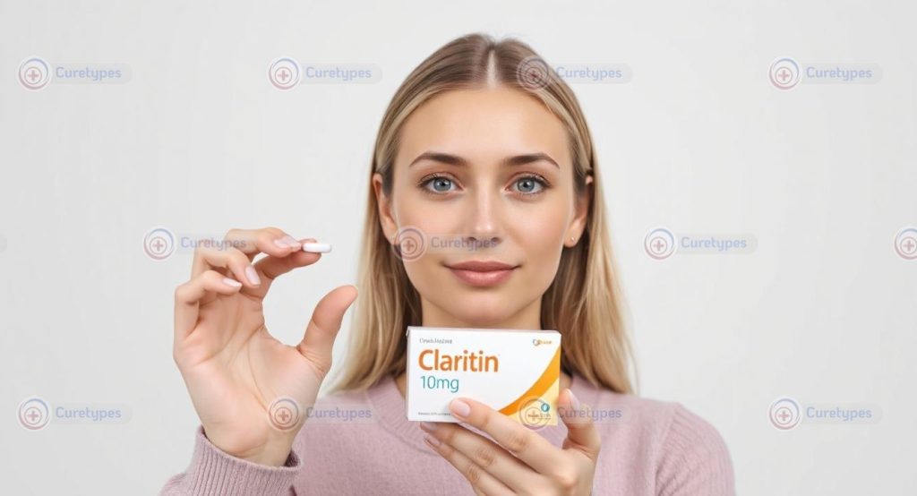 Claritin tablets with Loratadine for quick allergy relief.