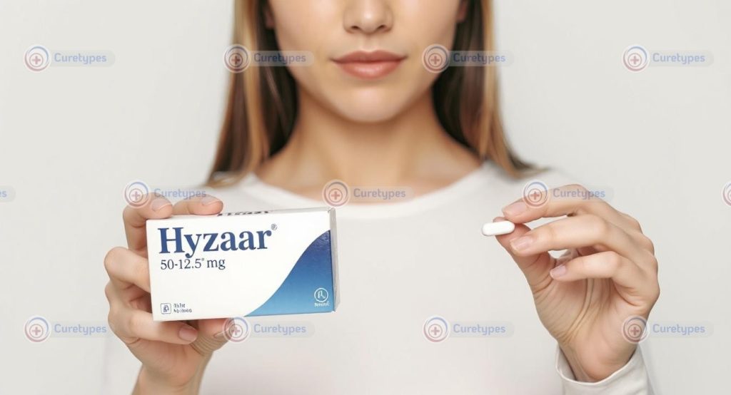 Image of Hyzaar tablets containing losartan and hydrochlorothiazide for blood pressure management.