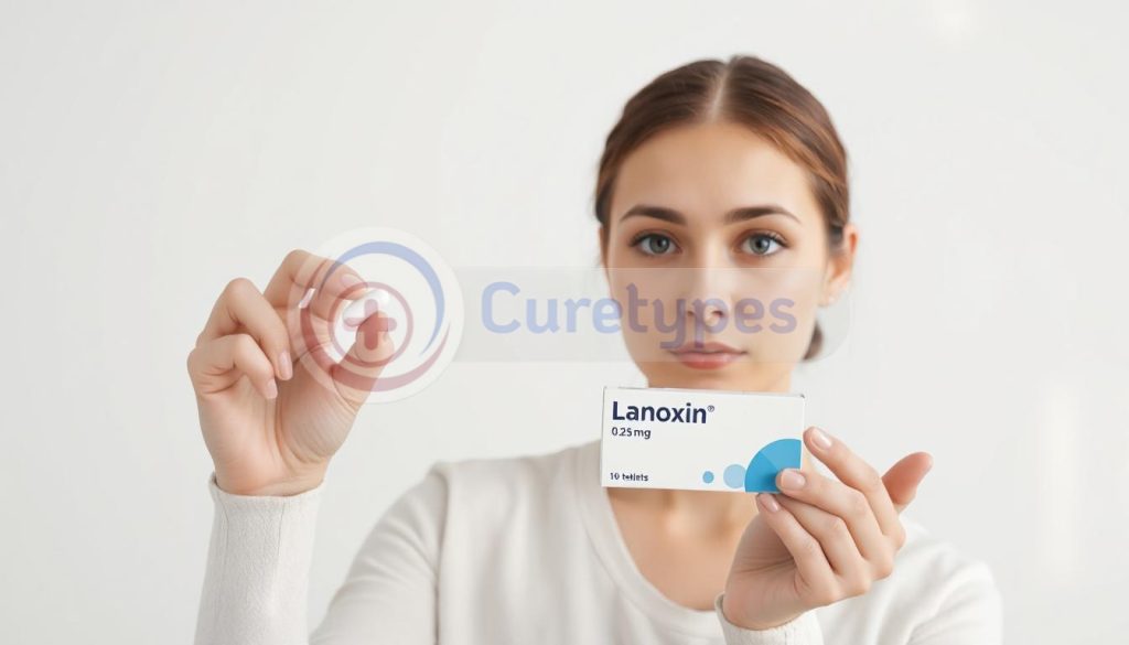 Lanoxin tablets with digoxin for heart condition treatment