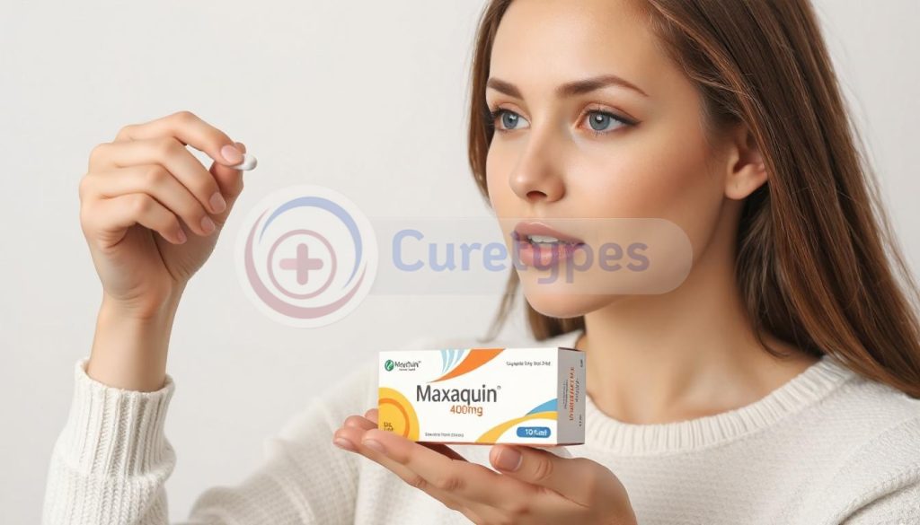 Maxaquin tablets with lomefloxacin for bacterial infection treatment